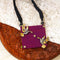 Magenta Avian Necklace Gold Chik Design - The Earth Store - Fashion Accessories